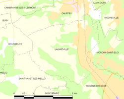 Map commune FR insee code 60342